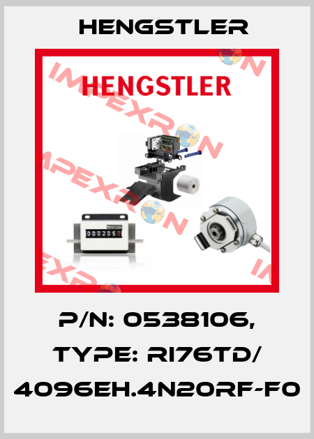 p/n: 0538106, Type: RI76TD/ 4096EH.4N20RF-F0 Hengstler