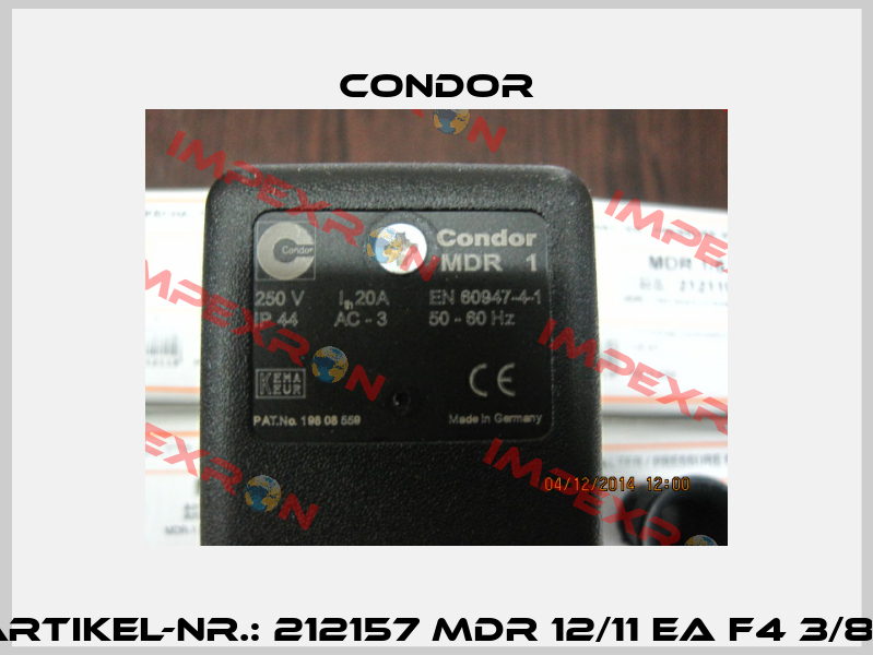 ARTIKEL-NR.: 212157 MDR 12/11 EA F4 3/8"  Condor