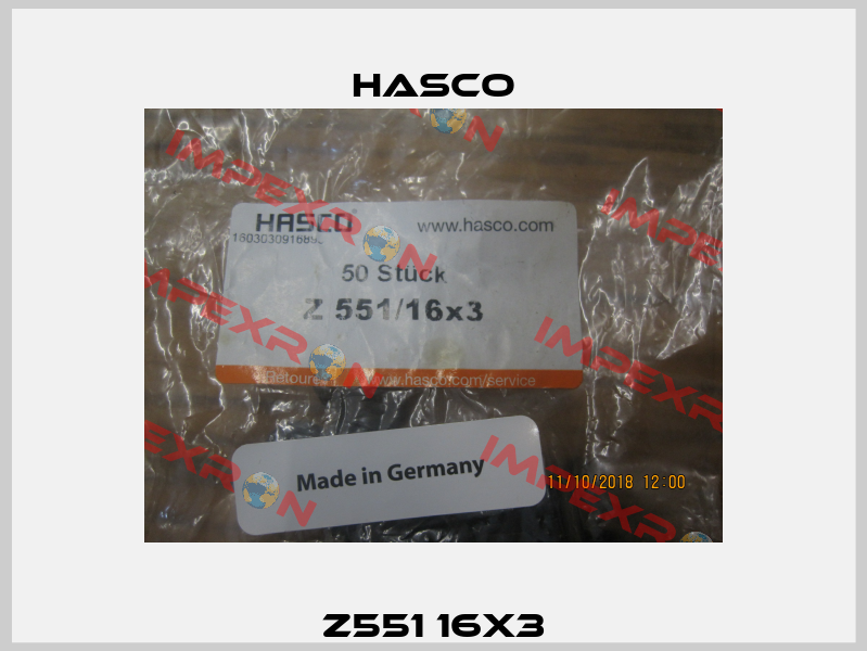 Z551 16x3 Hasco