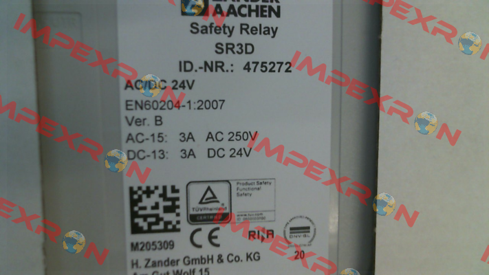 475272 / SR3D AC/DC 24V ZANDER AACHEN