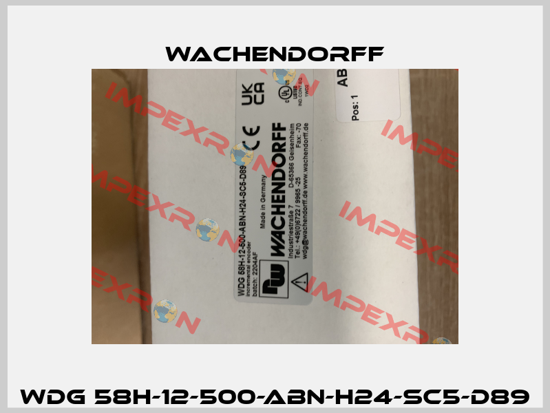 WDG 58H-12-500-ABN-H24-SC5-D89 Wachendorff