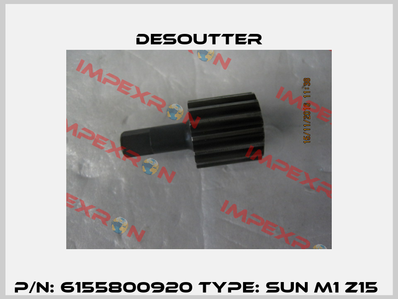P/N: 6155800920 Type: SUN M1 Z15  Desoutter